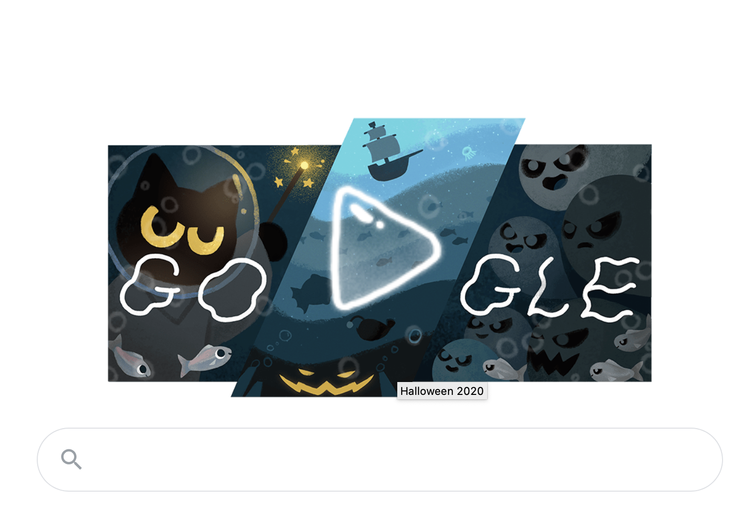 The Adorable Cat From the Halloween Google Doodle Game Has